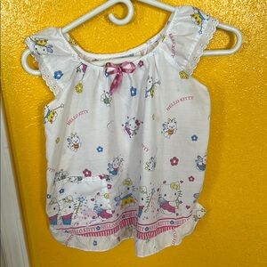 Hello Kitty White and Pink Blouse with Ruffles